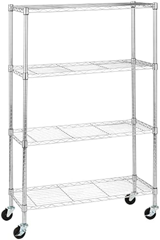 Amazon Basics 4-Shelf Adjustable Heavy Duty Storage Shelving Unit by AmazonBasics