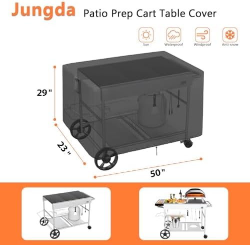 Outdoor Dining Cart Cover for Feasto 50 Inch Three-Shelf Table - Image 2