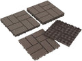 Neoaider Decking Tiles 9Pcs, Coffee Brown by Neoaider