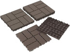 Neoaider Decking Tiles 9Pcs, Coffee Brown by Neoaider