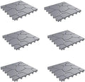 Pure Garden 6-Pack Polypropylene Interlocking Patio Deck Tiles by PureGarden