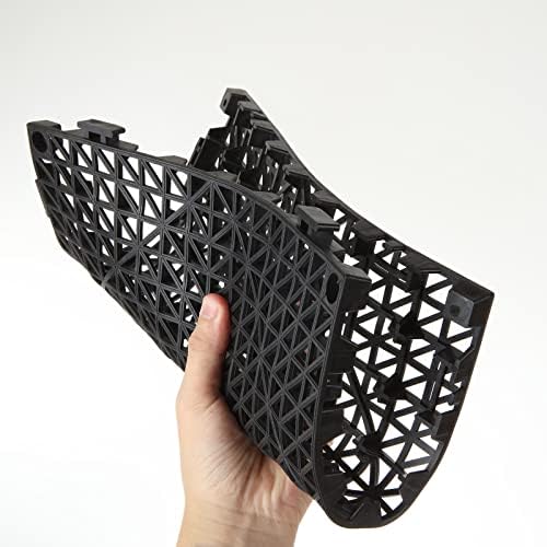 12 Pack 12" Interlocking Rubber Bathroom Flooring Tiles Non-Slip Pool Mat - Image 3
