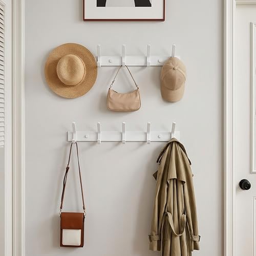 WEBI Coat Rack Wall Mounted, Coat Hooks Wall Mount, Wall Coat Hanger, 5 Hooks - Image 6