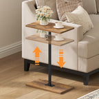 MAHANCRIS Narrow Side Table, Height Adjustable Sofa Table, Tall Couch Table by MAHANCRIS