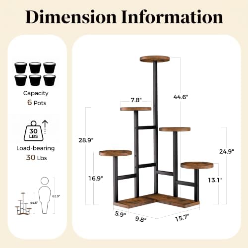 GEEBOBO 6 Tiered Plant Stand Indoor - Image 3