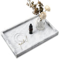 Real Natural Marble Tray for Bathroom, Kitchen Counter & Desktop by Zilukar