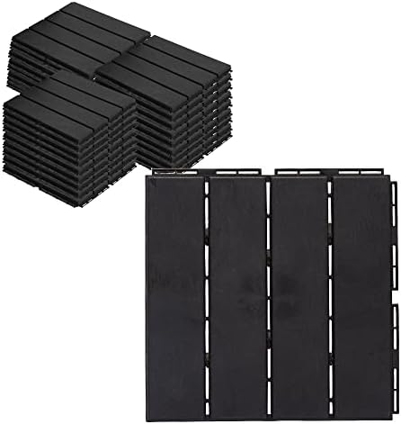 ASTEROUTDOOR Interlocking Deck Tiles Plastic Waterproof Outdoor Flooring 12" x by AsterOutdoor