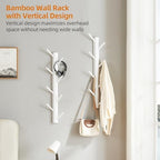 TIOPGHAD 2-Pack Vertical Wall Mount Coat Rack - Image 2
