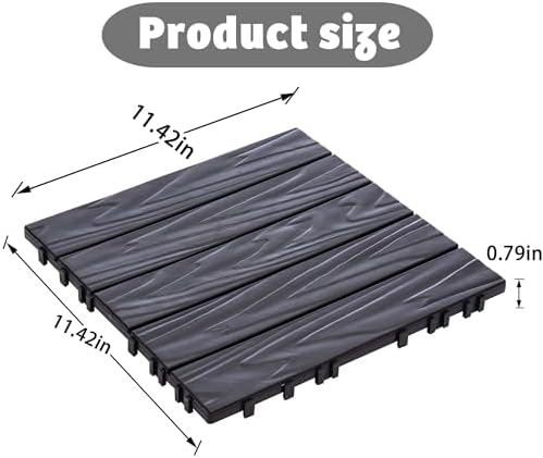68 Pcs Interlocking Deck Tile, 61.60 Sq.Ft Deck Flooring Outdoor Waterproof All - Image 5