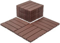 44 Pack Interlocking Deck Tiles, All-Weather Outdoor Deck Tiles by Unknown