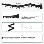Wall Mounted Drying Rack, Foldable Clothes Drying Rack - Image 3