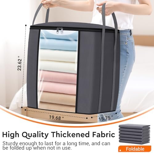 TasticTotes 120L Extra Large Blanket Clothes Storage Bags, 4 Pack - Image 2