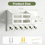 White Key and Mail Holder for Wall - Image 5