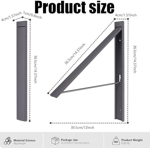Ithywat Retractable Clothes Drying Rack, Space Saver Wall Mounted Folding Hanger - Image 3