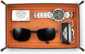 VLANDO Valet Tray, Foldable PU Leather Catchall Tray by VLANDO