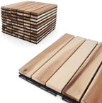 Teak Deck Tiles Interlocking Outdoor Flooring - Image 2