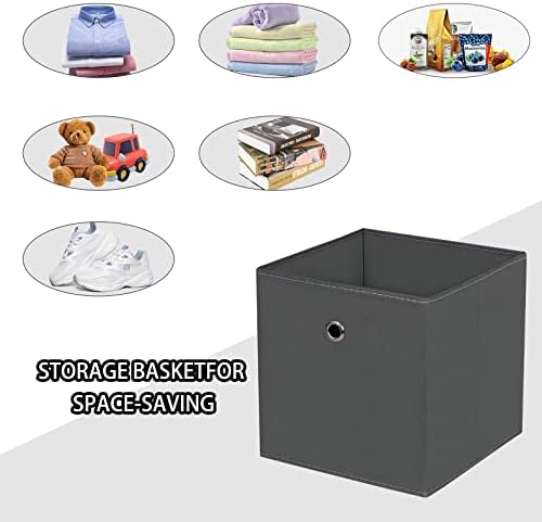 Foldable Storage Cubes Bins, 11 Inch Cloth Storage Cube Fabric Storage Box - Image 3