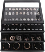 Julysky 4 Pcs/set Stackable Jewelry Organizer Trays - Image 7