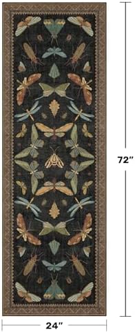 2x6 Black Entryway Runner Rugs Washable Non Slip Runners - Image 2