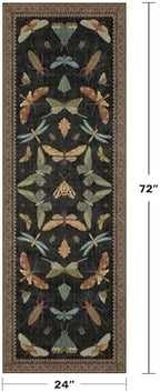2x6 Black Entryway Runner Rugs Washable Non Slip Runners - Image 2