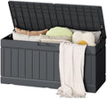 Flamaker Outdoor Storage Box 80 Gallon Resin Waterproof Deck Box by Flamaker