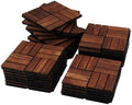 Acacia Wood Interlocking Deck Tiles 30 Pcs, Waterproof and Easy Installation by Unknown