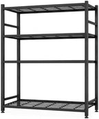 36.4" W Storage Shelves, 4-Tier Metal Shelving Unit by Unknown