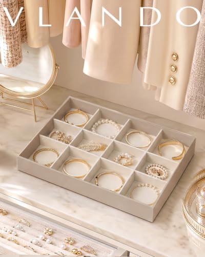 VLANDO Stackable Jewelry Tray, Drawer Organizer - Image 2