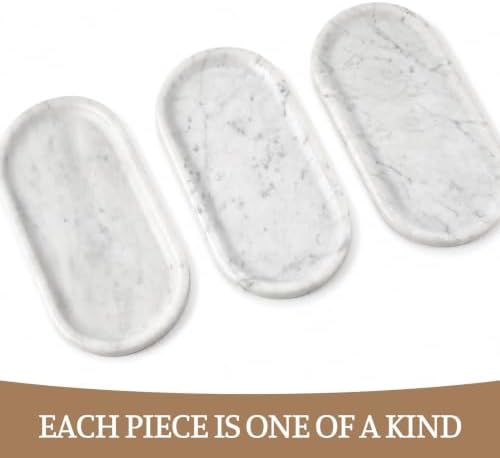 Koville Bianco Carrara Marble Tray, Catchall - Image 4