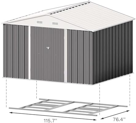 Patiowell 10x8 FT Outdoor Storage Shed - Image 7