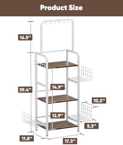3-Tier Tall Purse Organizer Rack Stand, Bag Storage Holder - Image 2