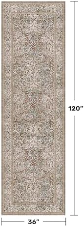 Moss Green 3x10 ft Extra Long Wide Runner Rug - Image 2