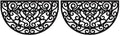 DII Rubber Doormats Collection All Weather, Heart Scroll by DII