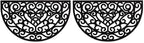 DII Rubber Doormats Collection All Weather, Heart Scroll by DII