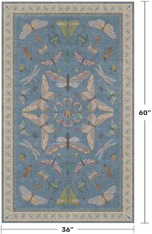 Hazo Haus Insect 3x5 Washable Stain Resistant Rugs - Image 2