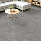Art3d Marble Textured Click-Lock SPC Floor Tiles, Cement Grey - Image 2