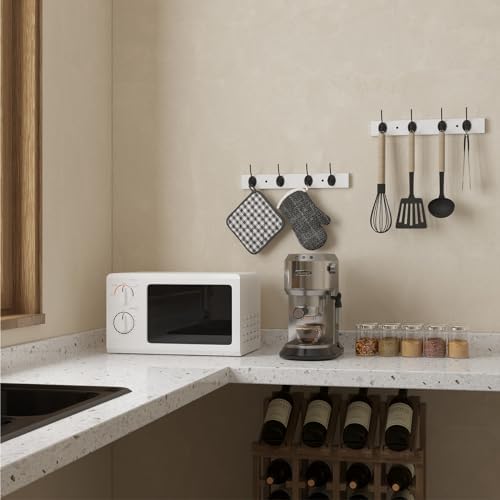 VERTORGAN 1 Pack Wall Mounted Wooden Hat Rack, 4 Hooks Entryway - Image 5