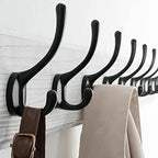 SKOLOO Rustic Wall Mounted Coat Rack, 10 Hooks, Solid Wood - Image 5