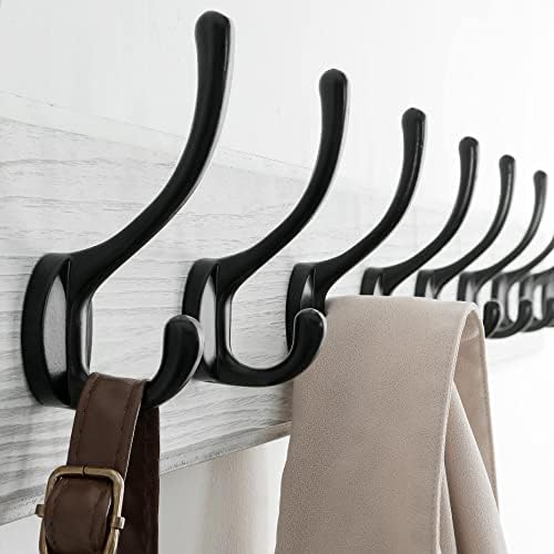SKOLOO Rustic Wall Mounted Coat Rack, 10 Hooks, Solid Wood - Image 5