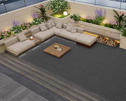 PrimeZone 54 PCS Plastic Interlocking Patio Deck Tiles Outdoor All Weather - Image 5