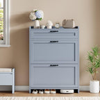 IDEALHOUSE Shoe Cabinet with 2 Flip Drawers & 1 Top Drawer, High-Gloss Painted by IDEALHOUSE