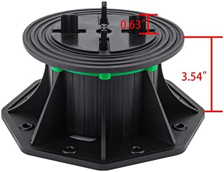 8Pack Adjustable Plastic Pedestal Paver, Floor Slate Support Floor Lift - Image 3