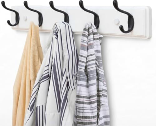 Heavy Duty Wooden Coat Rack, Wall-Mounted, 24 Inch - Image 5