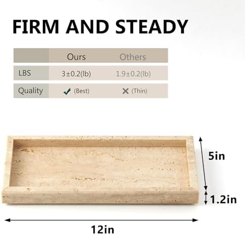 Real Natural Small Travertine Tray - Image 2
