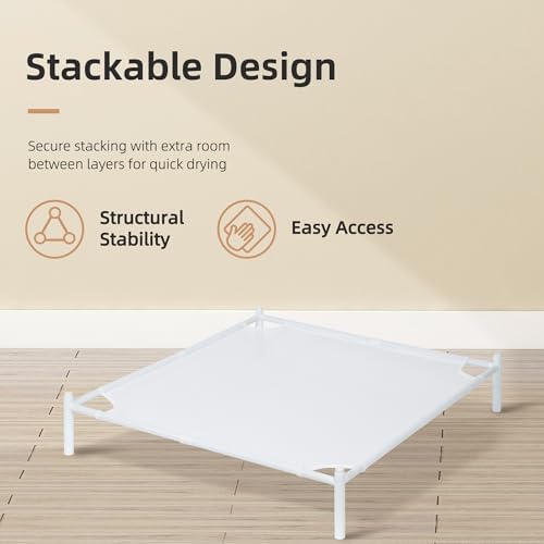 STORAGE MANIAC Sweater Drying Rack, Mesh Clothes Drying Rack, Stackable Laundry - Image 5