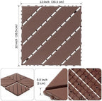Plastic Interlocking Deck Tiles, 44 Pack, Non-Slip Patio Floor Decking Tiles - Image 2