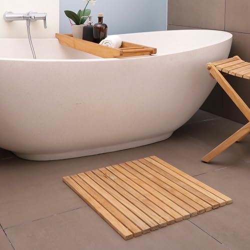 Nordic Teak 100% Solid Teak Wood String Mat - Image 2