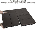 JJWOOD 2-Inch Thick Interlocking Deck Tiles, Water-Resistant Outdoor Floor Tiles - Image 5
