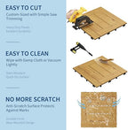 33 PCS 12×12 Inch Solid Acacia Wood Interlocking Deck Tiles, All-Weather - Image 6