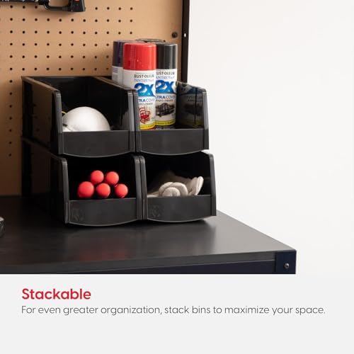 IRIS USA 8-Pack, Medium Stackable Storage Bins - Image 4